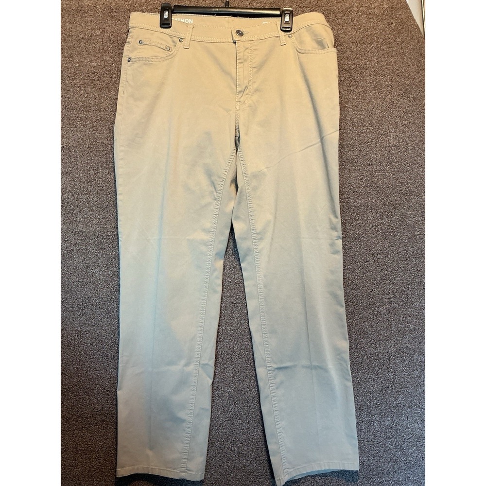 Brax‎ Marathon Cooper Men's Tan Chino Pants 38x34 MEASURED 36x31